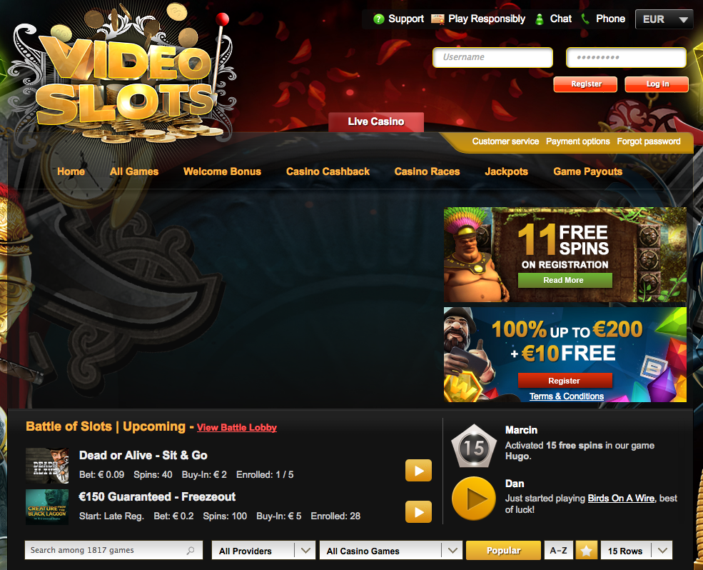 Videoslots casino anmeldelse